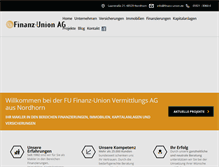 Tablet Screenshot of finanz-union.de